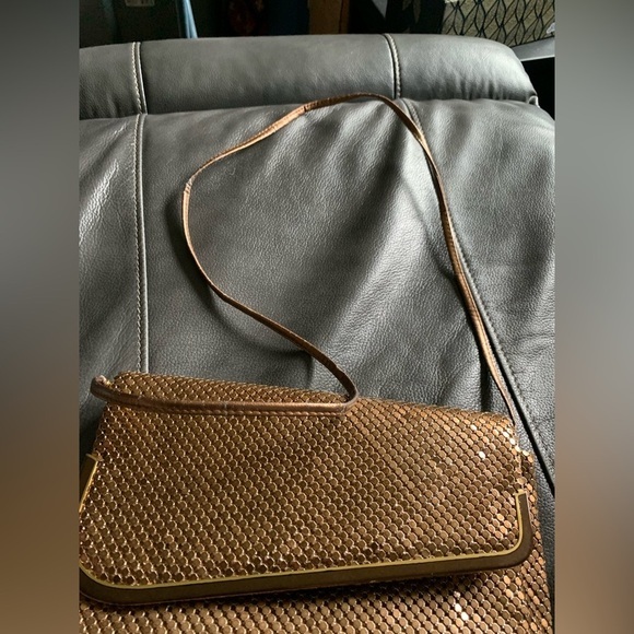 Vintage Bueno purse metallic mesh overlay snap‎ button closure - Picture 8 of 10